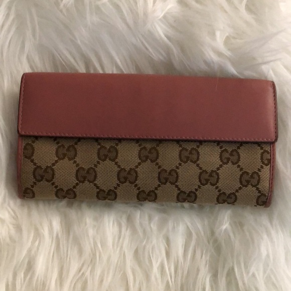 Beautiful vintage Gucci GG long wallet with heart logo Snap issue - Picture 2 of 15